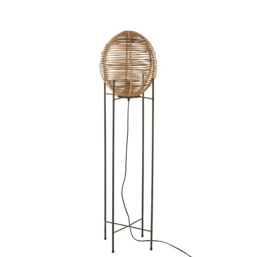 J-Line Staanlamp Op frame metaal/rattan naturel-Vloerlampen-J-Line
