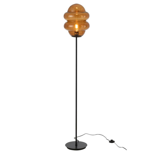 J-Line Staanlamp honinglepel glas bruin-Vloerlampen-J-Line