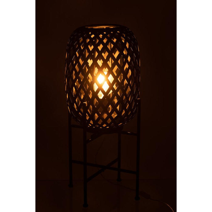 J-Line Standing Lamp bamboo black-Vloerlampen-J-Line