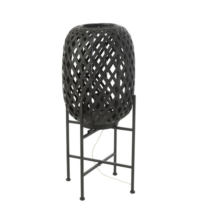 J-Line Standing Lamp bamboo black-Vloerlampen-J-Line