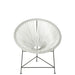 J-Line Stoel Acapulco metaal/rotan wit-Eetkamerstoelen-J-Line