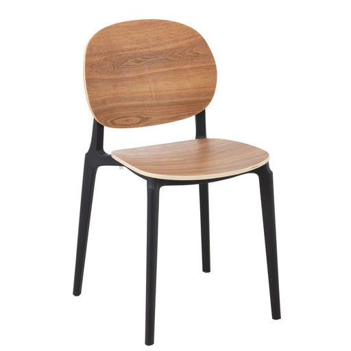 J-Line Stoel Basic polyester/veneer naturel-Eetkamerstoelen-J-Line