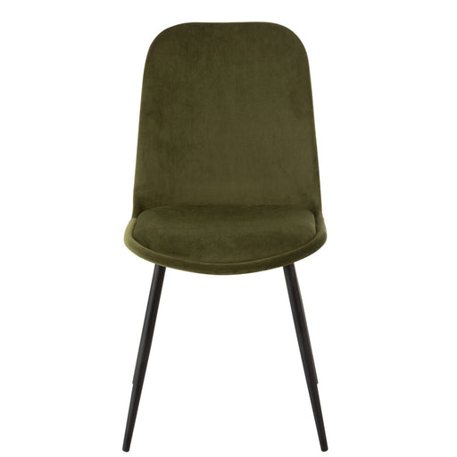 J-Line Stoel Claire metaal/textiel groen-Eetkamerstoelen-J-Line