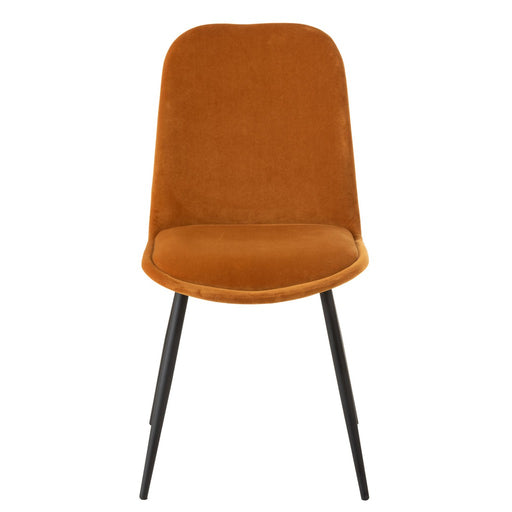 J-Line Stoel Claire metaal/textieloker-Eetkamerstoelen-J-Line
