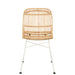 J-Line Stoel Ema rotan/metaal naturel/wit-Eetkamerstoelen-J-Line
