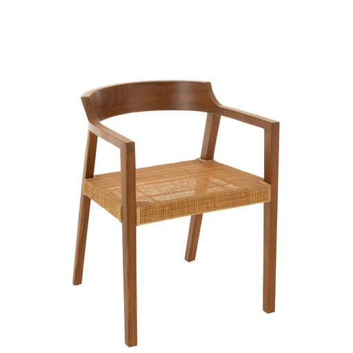 J-Line Stoel Emma teakhout bruin-Eetkamerstoelen-J-Line