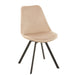 J-Line Stoel Helene metaal/textiel beige-Eetkamerstoelen-J-Line