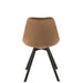 J-Line Stoel Helene metaal/textiel bruin-Eetkamerstoelen-J-Line