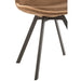 J-Line Stoel Helene metaal/textiel bruin-Eetkamerstoelen-J-Line