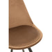 J-Line Stoel Helene metaal/textiel bruin-Eetkamerstoelen-J-Line