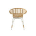 J-Line Stoel Jeanne buiten metaal/rattan naturel/wit-Eetkamerstoelen-J-Line