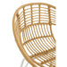 J-Line Stoel Jeanne buiten metaal/rattan naturel/wit-Eetkamerstoelen-J-Line