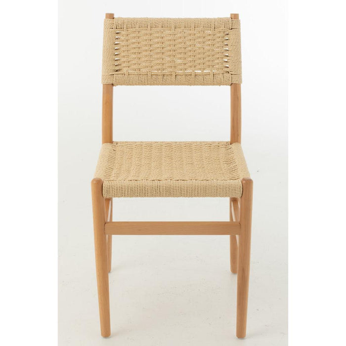 J-Line Stoel Lap beukenhout/touw naturel-Eetkamerstoelen-J-Line
