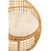 J-Line Stoel Lise+kussen 1 personen rotan/textiel naturel/wit-Fauteuils-J-Line