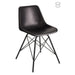 J-Line Stoel Loft leder/metaal zwart-Eetkamerstoelen-J-Line
