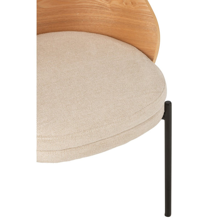 J-Line Stoel Lone multiplex/metaal naturel/beige-Eetkamerstoelen-J-Line