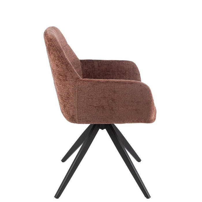 J-Line Stoel Louna ijzer/acryl bruin-Eetkamerstoelen-J-Line