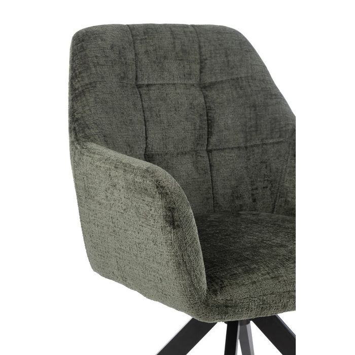 J-Line Stoel Louna ijzer/acryl groen-Eetkamerstoelen-J-Line