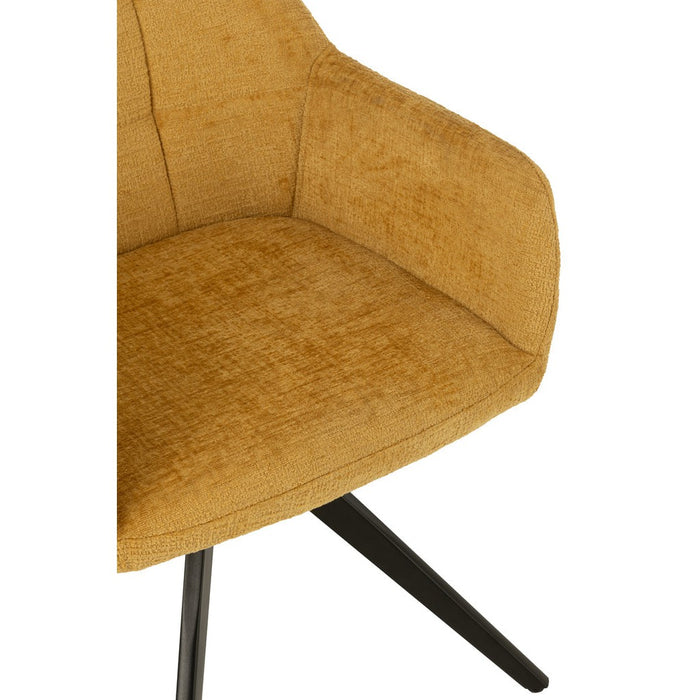 J-Line Stoel Louna ijzer/acryl oker-Eetkamerstoelen-J-Line