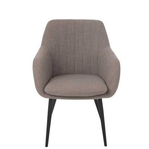 J-Line Stoel Miles staal/schuim taupe-Eetkamerstoelen-J-Line