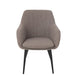 J-Line Stoel Miles staal/schuim taupe-Eetkamerstoelen-J-Line