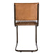 J-Line Stoel Modern leder/metaal cognac-Eetkamerstoelen-J-Line