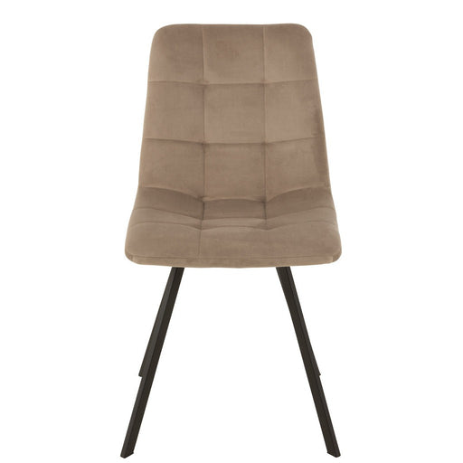 J-Line Stoel Morgan textiel/metaal beige-Eetkamerstoelen-J-Line