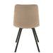 J-Line Stoel Morgan textiel/metaal beige-Eetkamerstoelen-J-Line