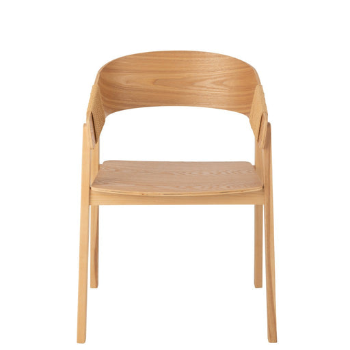 J-Line Stoel Naga essenhout/touw naturel-Eetkamerstoelen-J-Line
