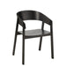 J-Line Stoel Naga essenhout/touw zwart-Eetkamerstoelen-J-Line