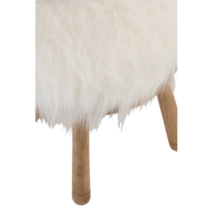 J-Line Stoel Oor schaap hout naturel-Eetkamerstoelen-J-Line