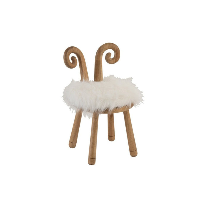 J-Line Stoel Oor schaap hout naturel-Eetkamerstoelen-J-Line