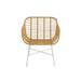 J-Line Stoel Rachelle buiten metaal/rattan naturel/wit-Eetkamerstoelen-J-Line