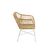 J-Line Stoel Rachelle buiten metaal/rattan naturel/wit-Eetkamerstoelen-J-Line