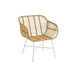 J-Line Stoel Rachelle buiten metaal/rattan naturel/wit-Eetkamerstoelen-J-Line