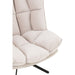 J-Line Stoel Relax kussen op frame textiel/metaal beige-Fauteuils-J-Line