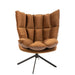 J-Line Stoel Relax kussen op frame textiel/metaal bruin-Fauteuils-J-Line
