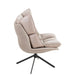 J-Line Stoel Relax kussen op frame textiel/metaal extra licht grijs-Fauteuils-J-Line