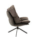 J-Line Stoel Relax kussen op frame textiel/metaal grijs-Fauteuils-J-Line