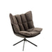 J-Line Stoel Relax kussen op frame textiel/metaal grijs-Fauteuils-J-Line