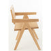 J-Line Stoel Rooster essenhout/rattan naturel-Eetkamerstoelen-J-Line