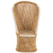 J-Line Stoel Rugsteun bamboe natural/wit volwassene-Eetkamerstoelen-J-Line
