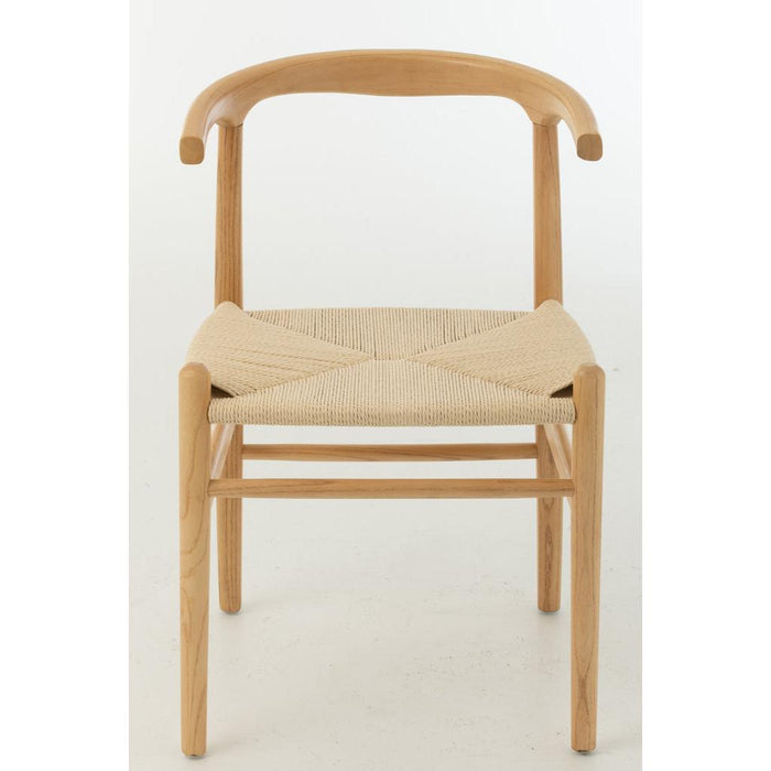 J-Line Stoel Toon beukenhout/touw naturel-Eetkamerstoelen-J-Line