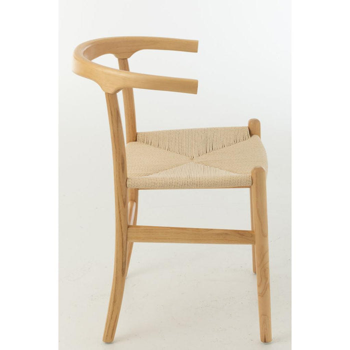 J-Line Stoel Toon beukenhout/touw naturel-Eetkamerstoelen-J-Line