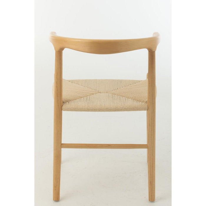 J-Line Stoel Toon beukenhout/touw naturel-Eetkamerstoelen-J-Line