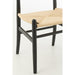 J-Line Stoel Toon beukenhout/touw zwart-Eetkamerstoelen-J-Line