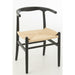 J-Line Stoel Toon beukenhout/touw zwart-Eetkamerstoelen-J-Line