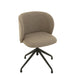 J-Line Stoel Turn/up/down linnen donker bruin/beige-Eetkamerstoelen-J-Line