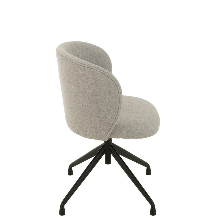 J-Line Stoel Turn/up/down linnen grijs-Eetkamerstoelen-J-Line