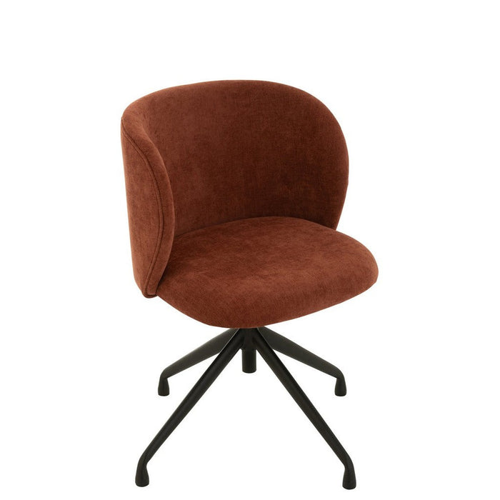 J-Line Stoel Turn/up/down textiel bordeaux-Eetkamerstoelen-J-Line